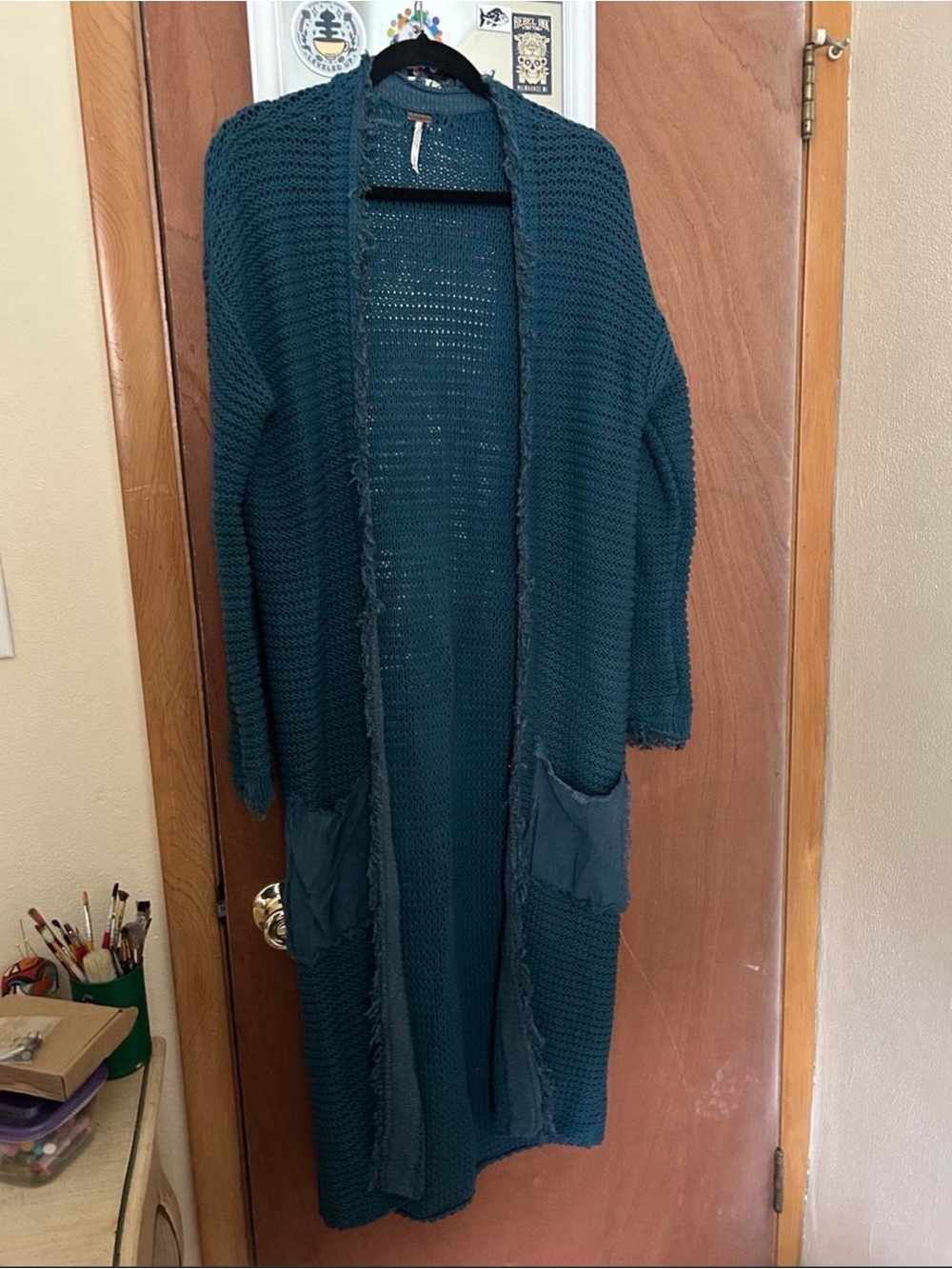 Free people knit long cardigan S
